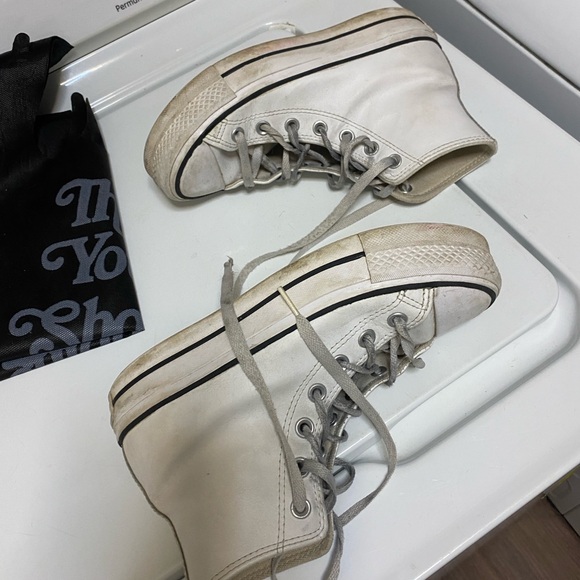 Converse White High-Top Sneakers - Picture 6 of 7